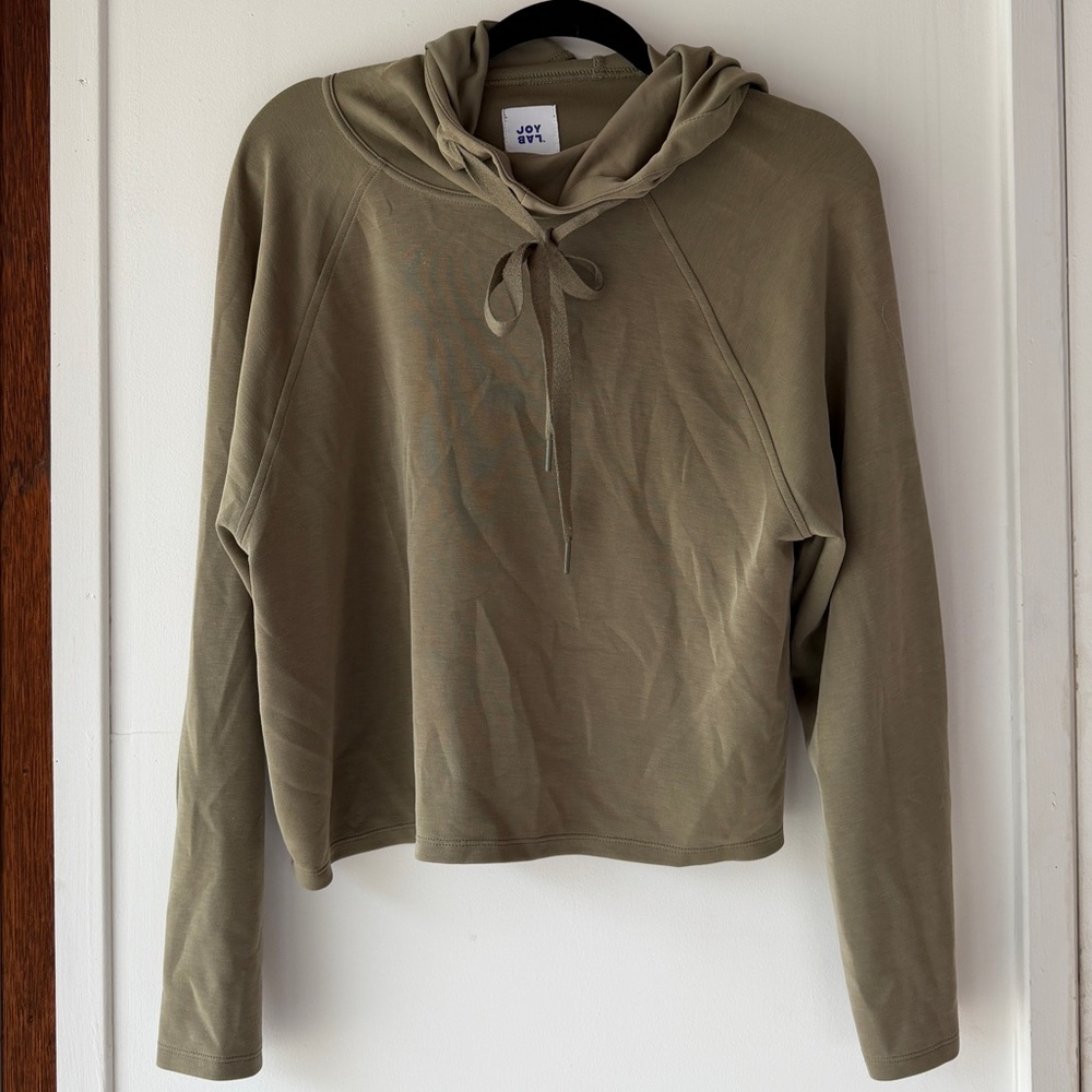 JoyLab Khaki / Olive Hoodie Athleisure Sweatshirt Small